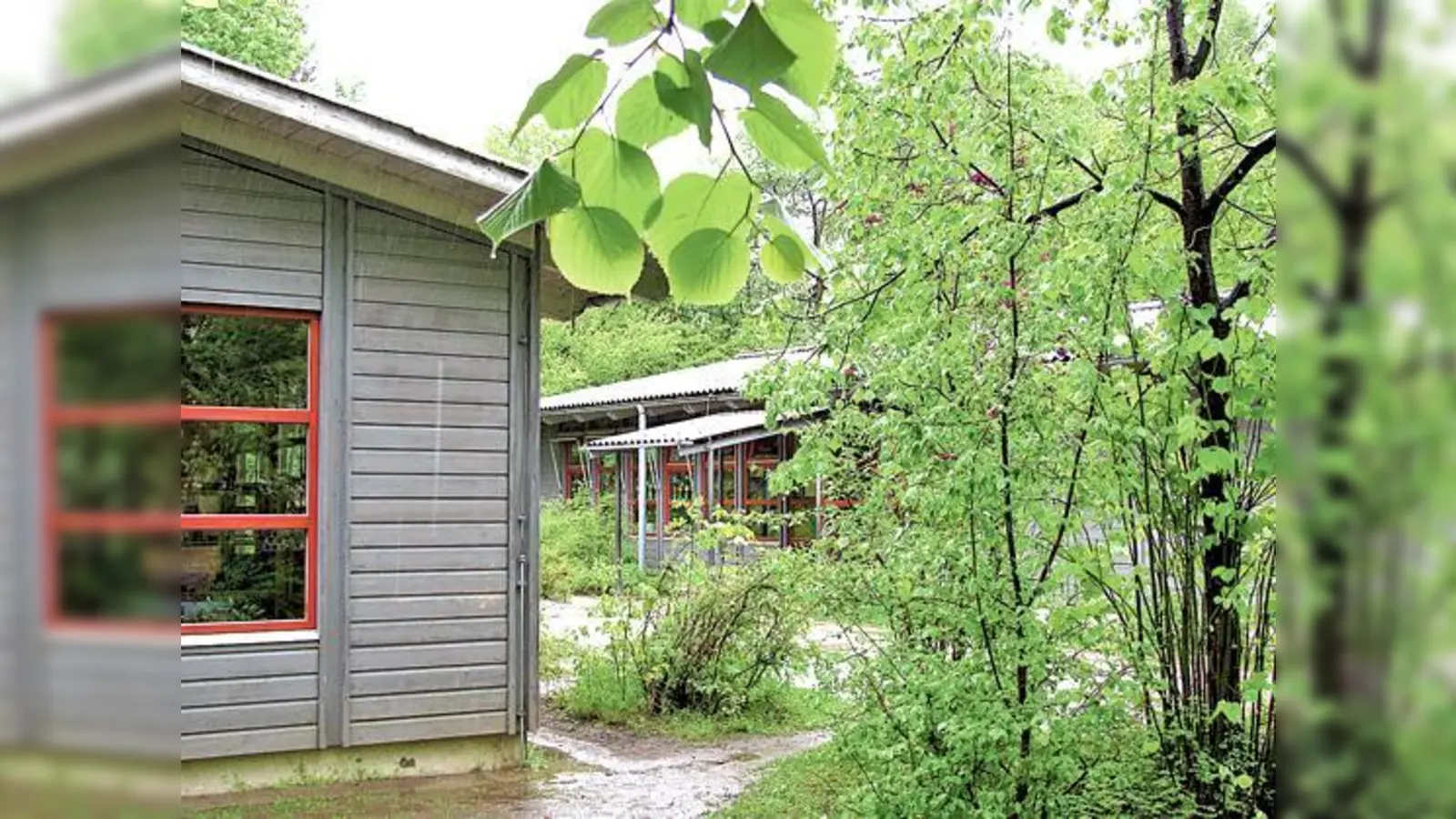 Zukünftige Baustelle: Diese Holzpavillons werden im Schuljahr 2014/15 abgerissen.	 (Foto: bus)
