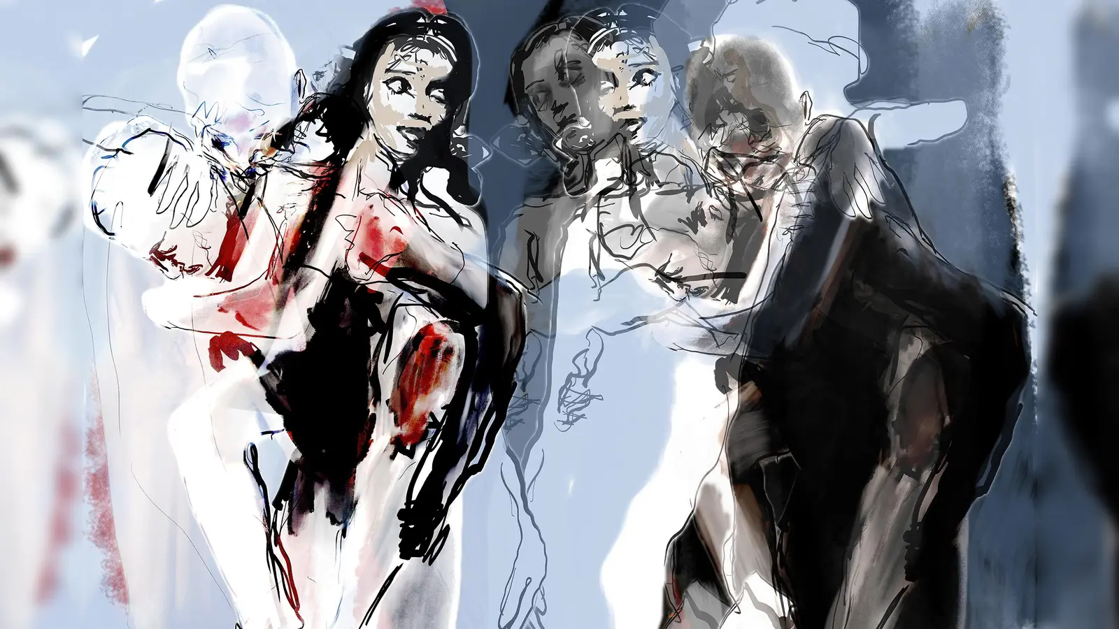 „Spieglein, Spieglein”: Dieses Werk von Peter Lorenz ist unter anderem in der Ausstellung im Gilchinger Rathaus zu bewundern. (Foto: Lorenz)