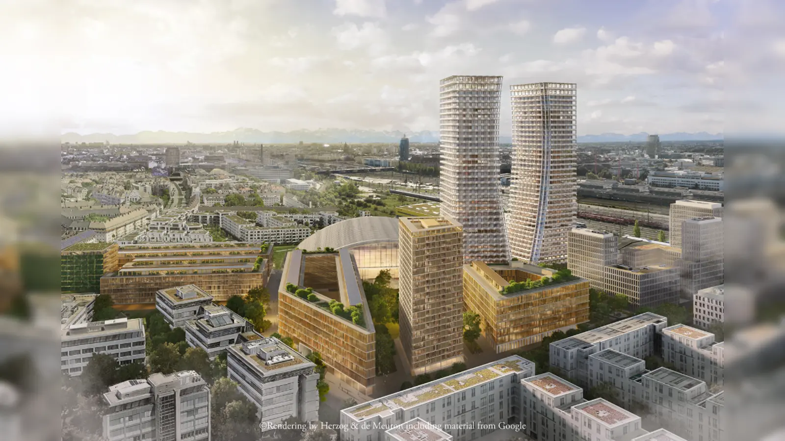 Der Stadtrat hat den Weg für den Bau des neuen Stadtteilquartiers auf dem Paketpost-Areal freigemacht. (Foto: Herzog & de Meuron)