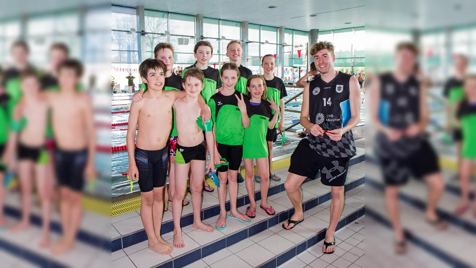 Die erfolgreichen Vaterstettener Teilnehmer der 8 x 50m Staffel der Jahrgänge 2008 und 2009. (Foto: TSVV)