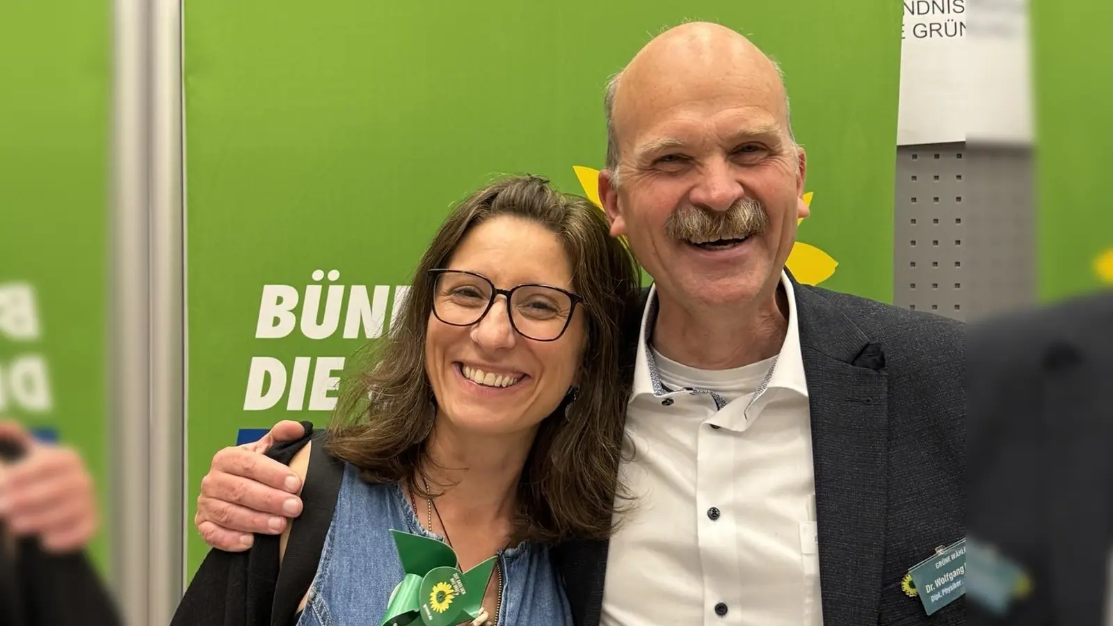 Das neue Sprecherteam des Grünen-Ortsverbandes Germering: Monika Saak und Wolfgang Herbst. (Foto: Grüne Germering)