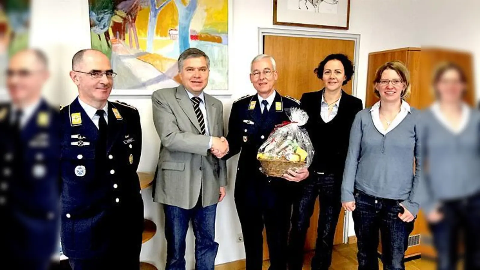 Oberstleutnant der Reserve Harald Bollmann (Bildmitte) wurde feierlich verabschiedet.	 (Foto: privat)