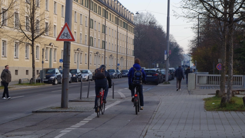 In der Ridlerstraße sollen im Zuge der Radentscheids-Maßnahmen u.a. breitere Radwege bzw. Schutzstreifen geschaffen werden. (Foto: Beatrix Köber)