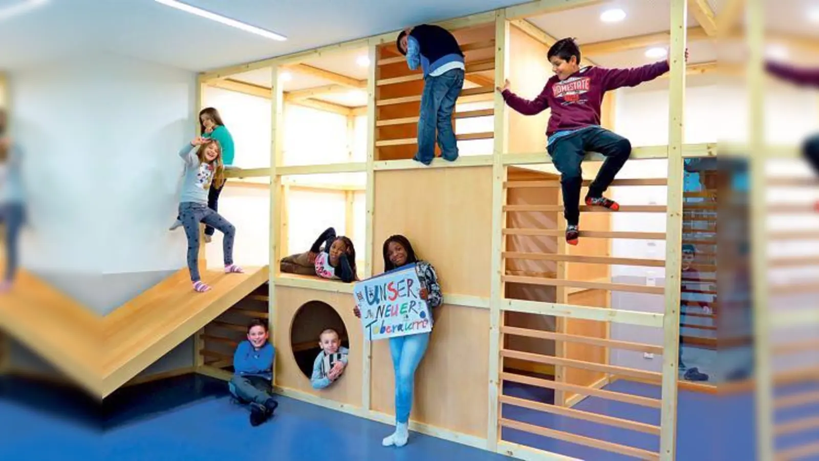 Bei den jungen Besuchern ist der neue Toberaum im Kinderhaus Harthof schon jetzt sehr beliebt.	 (Foto: KJR)