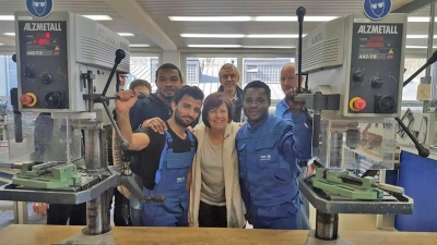 Arbeitsmarktexpertin Diana Stachowitz MdL, besuchte Auszubildende der Stadtwerke München bei ihrer Tour durch den Münchner Norden. (Foto: Stachowitz MdL)