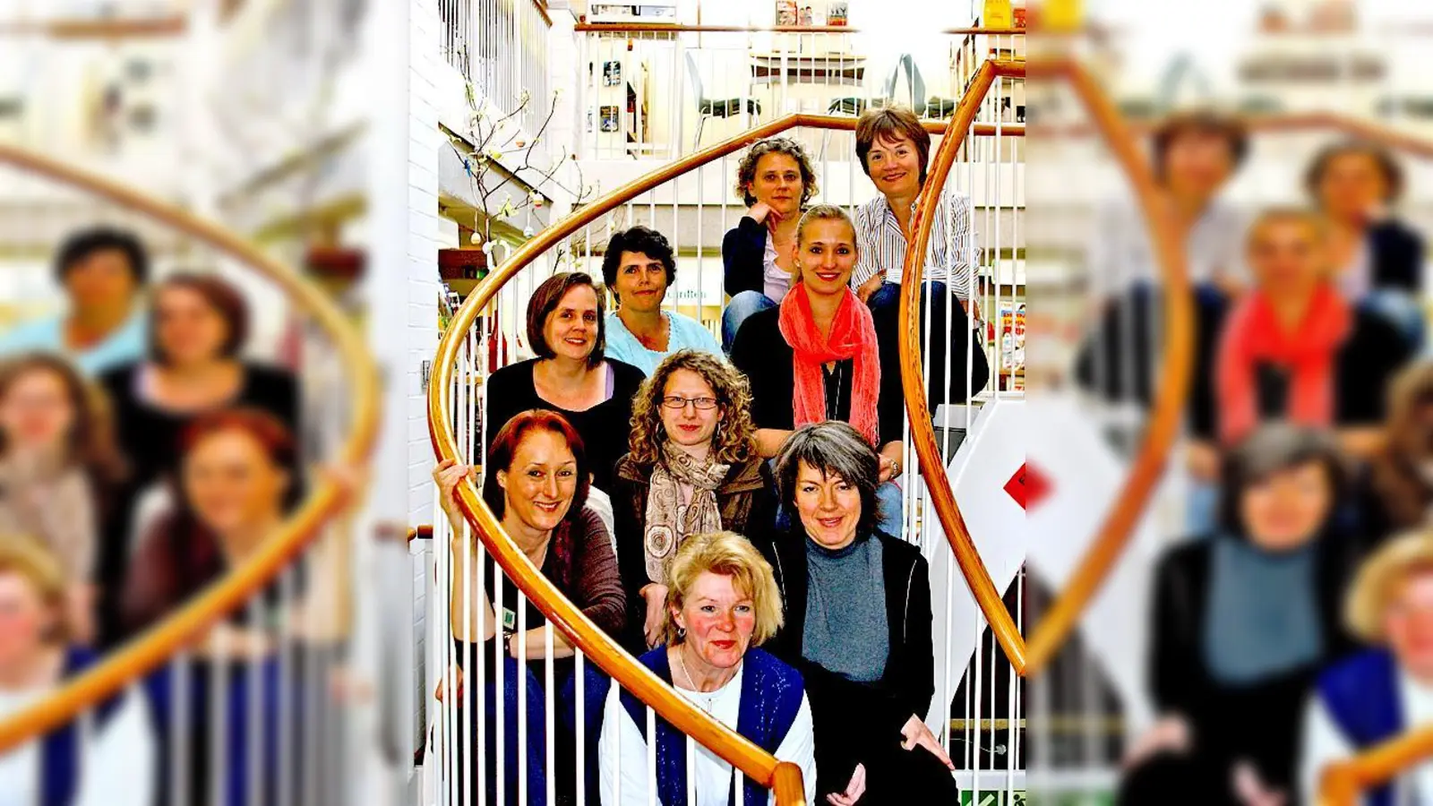 Das Team der Gemeindebibliothek ist gerne für Sie da (v.l., oben beginnend): Yvonne Junginger, Ute Raab, Margit Könnecke, Theresa Ohletz, Andrea Schwinges, Maria Freihart, Doris Topel, Stephanie Berr und Petra Bollweck. 	 (Foto: privat)