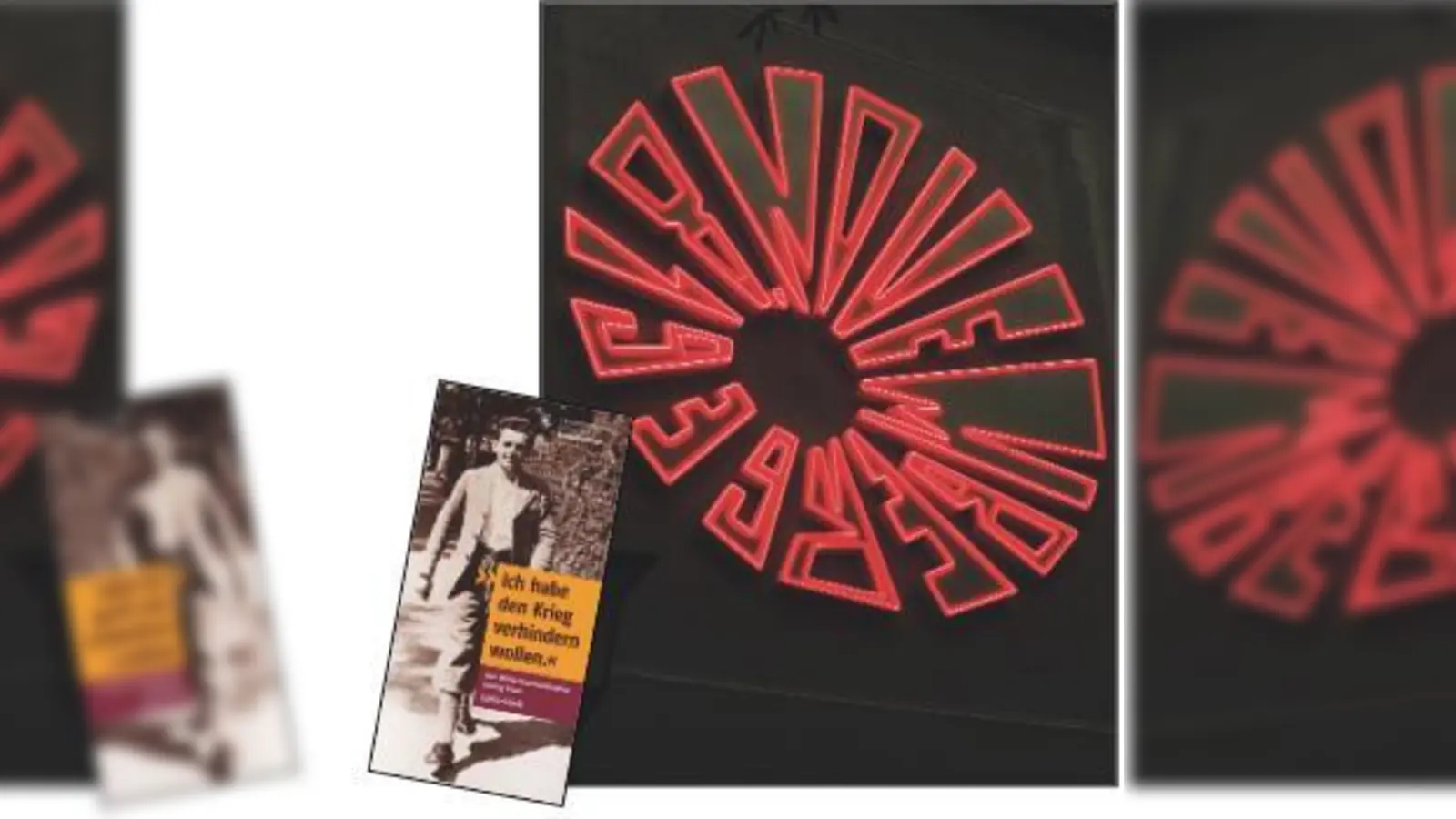 Täglich erinnert eine Lichtinstallation am Georg-Elser-Platz für eine Minute an die Detonation der Bombe im Bürgerbräukeller. Die Stadt hat zur Person und Tat einen Flyer herausgebracht.	Fotos  (Foto: Michael Nagy, Presseamt LH München)