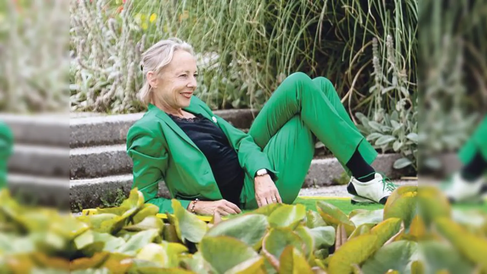Ruth Geiersberger, farblich passend, sticht mit ihren Vorträgen heraus.	 (Foto: Veranstalter)
