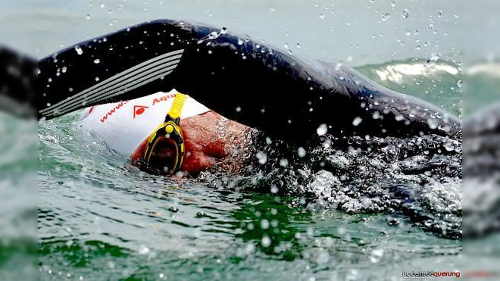 Nach genau drei Stunden und 12 Minuten erreicht Ulrich Vormbrock glücklich und zufrieden die andere Seeseite des Bodensees. 	 (Foto: privat)