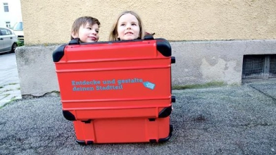 Perspektivwechsel: Bei dieser Aktion gehen Kinder im Stadtteil auf Entdeckungsreise. 	 (Fotoquelle: VA)
