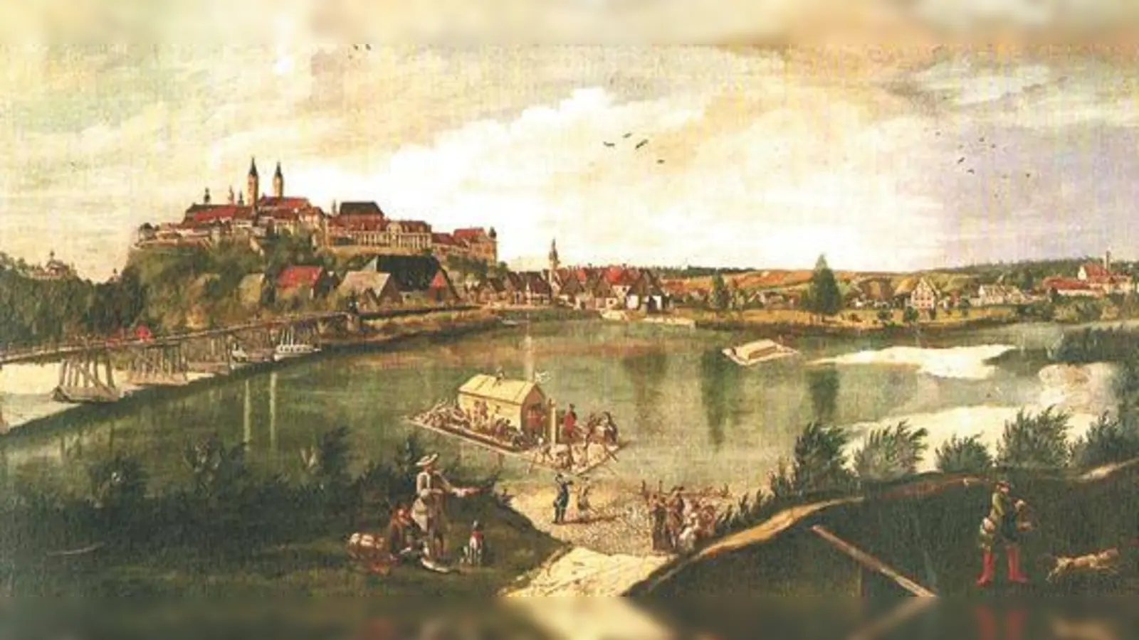 Ein Ordinarifloß auf der Isar bei Freising: Damit fuhr man bis nach Wien.  (Foto: VA)