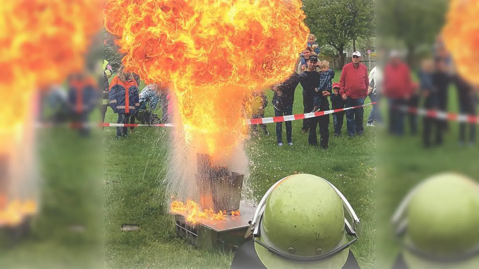 Neben Infoständen wird alles rund um Löscharbeiten von Feuer gezeigt.	 (Foto: VA)