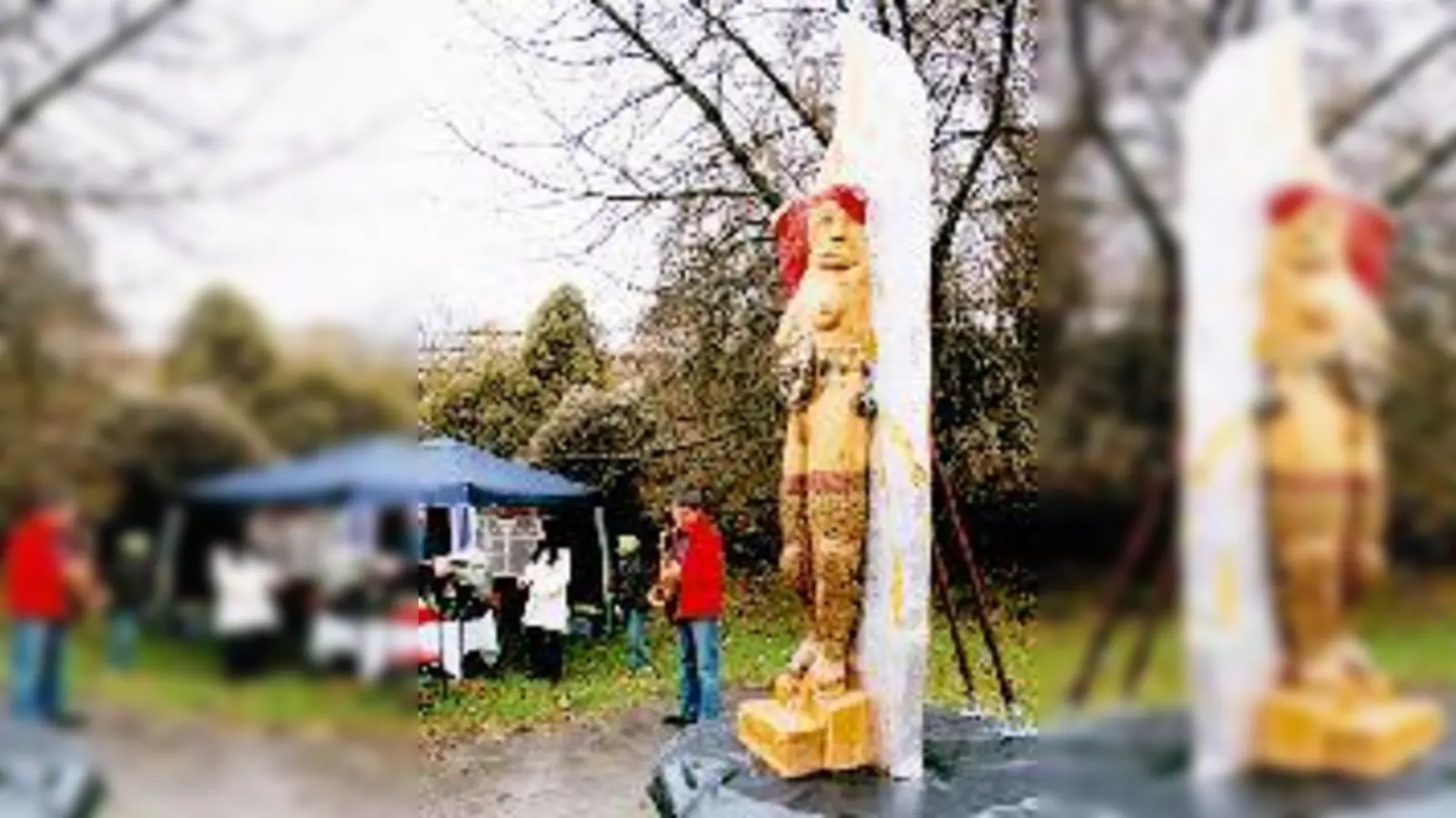 Nicht zu übersehen ist das neue Kunstwerk am Hans Mielich-Platz von Werner Frank.   (Foto: Hettich)
