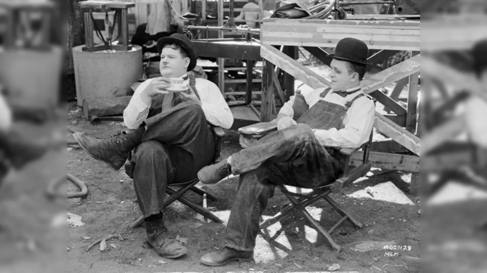 Unvergleichlich und unvergessen: Stan Laurel und Oliver Hardy als »Dick und Doof«.   			          (Foto: VA)