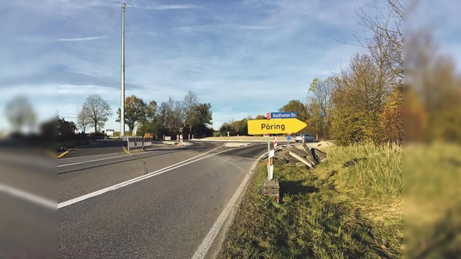 Der Pöringer Kreisl auf der St 2081 wurde letzte Woche für den Verkehr freigegeben.	 (Foto: Gemeinde Zorneding)