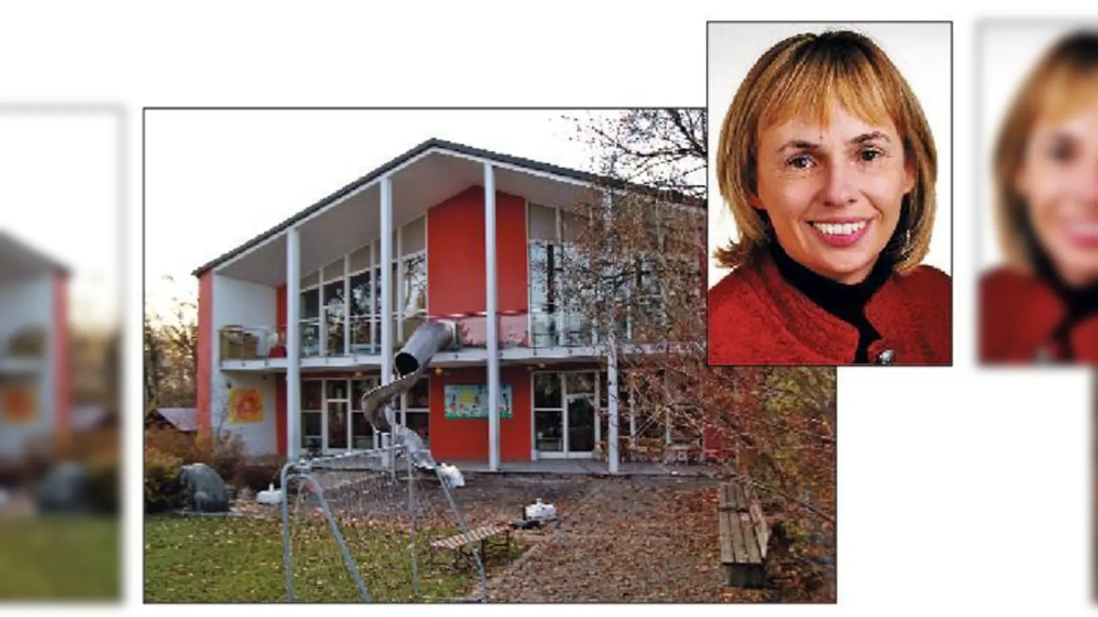 Hentschel unterstützt das Vorhaben des Elternbeirats für die zukünftige Nutzungsmöglichkeit der ehemaligen Kindertagesstätte. 	 (Fotos: Maciejewski/Privat)