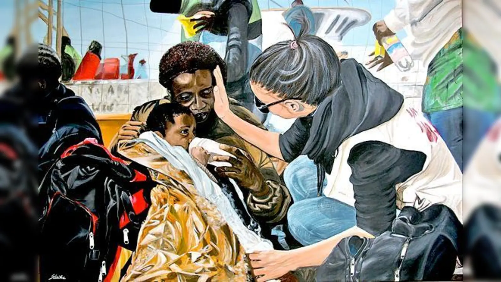 Malerin Peggy Steike präsentiert im SPD-Bürgerbüro ihre Ausstellung »Die Macht der Kunst«.	 (Foto: Privat)