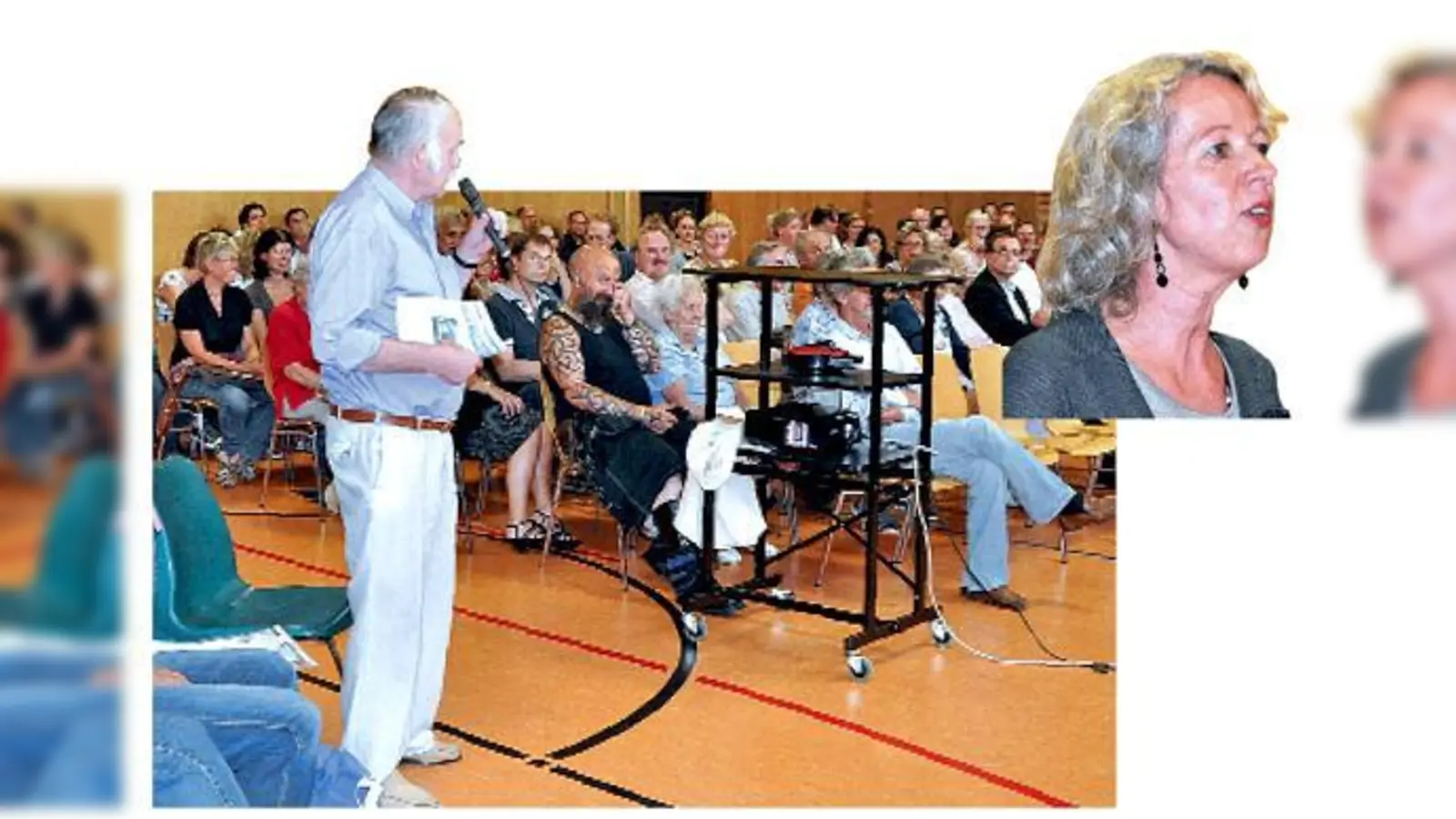 Nach wie vor ein wichtiges Thema: Die Diskussion um Vaterstettens Grundschule. Bei der Bürgerversammlung gingen die Meinungen hierzu auseinander. Melanie Kirchlechner (kl. Foto) etwa macht sich Sorgen um das finanzielle Gebaren der Gemeinde.  (F.: sf)