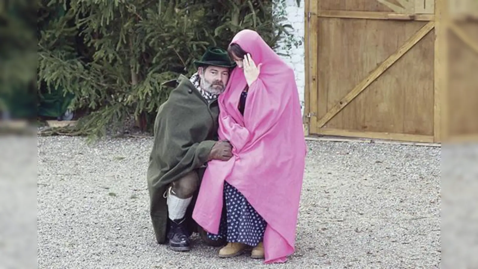 Am 3. Adventssonntag kommen Maria und Josef zum alten Schloss Schleißheim.	 (Foto: Alexandra Rendl)