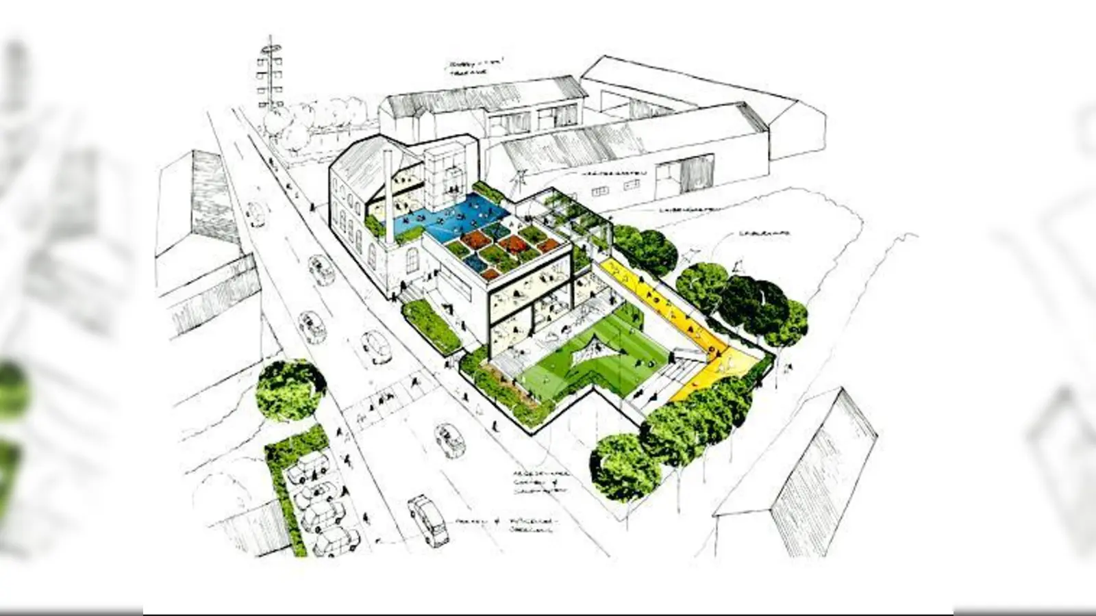 Die alte Brennerei soll in eine Kinderkrippe verwandelt werden. Jetzt wird über Zuschüsse vom Staat verhandelt.	 (Foto: Grund Architekten)