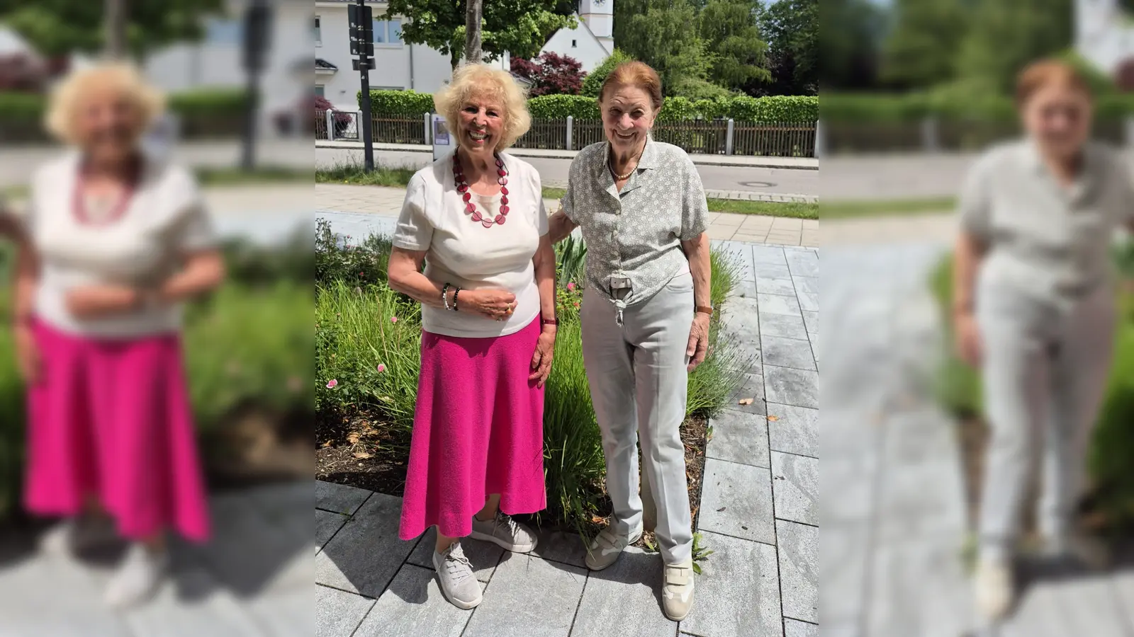 Ingeborg Rassaerts (links) brachte mit Eleonore Zwißler Wiener Stimmung nach Krailing. (Foto: Seniorencafé)