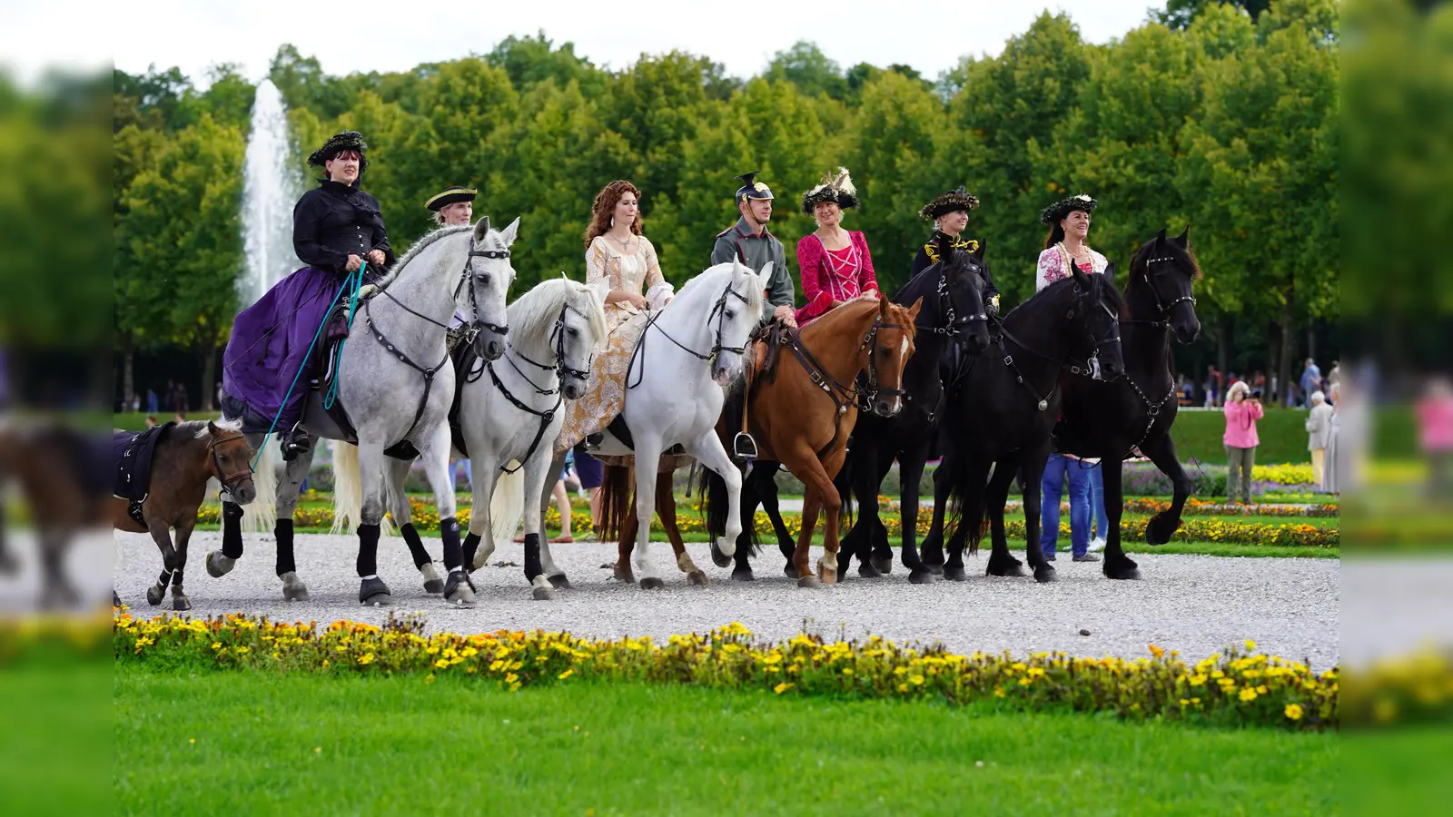 Reiterformationen wie sie in der Barockzeit üblich waren, lassen bei der Historischen Reiter- und Kutschengala alte Zeiten wieder aufleben. (Foto: Franziska Fanderl)