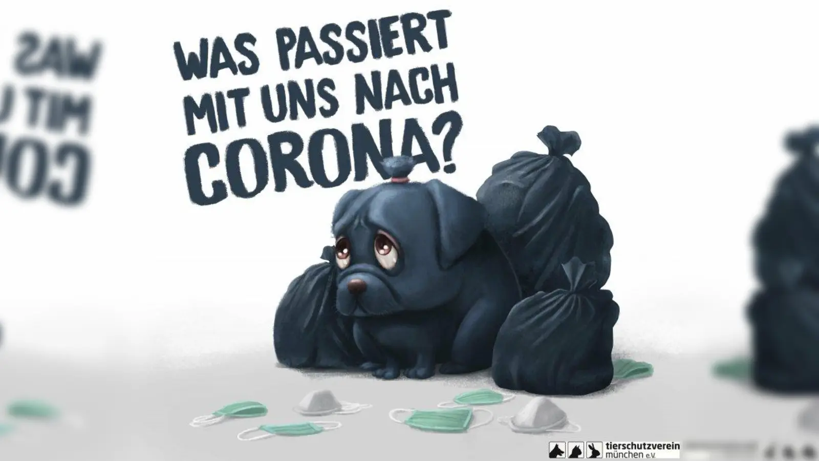 Der Tierschutzverein München macht mit dieser Illustration auf die dunklen Seiten des derzeitigen Haustier-Booms aufmerksam. (Foto: Sebastian Meinecke)