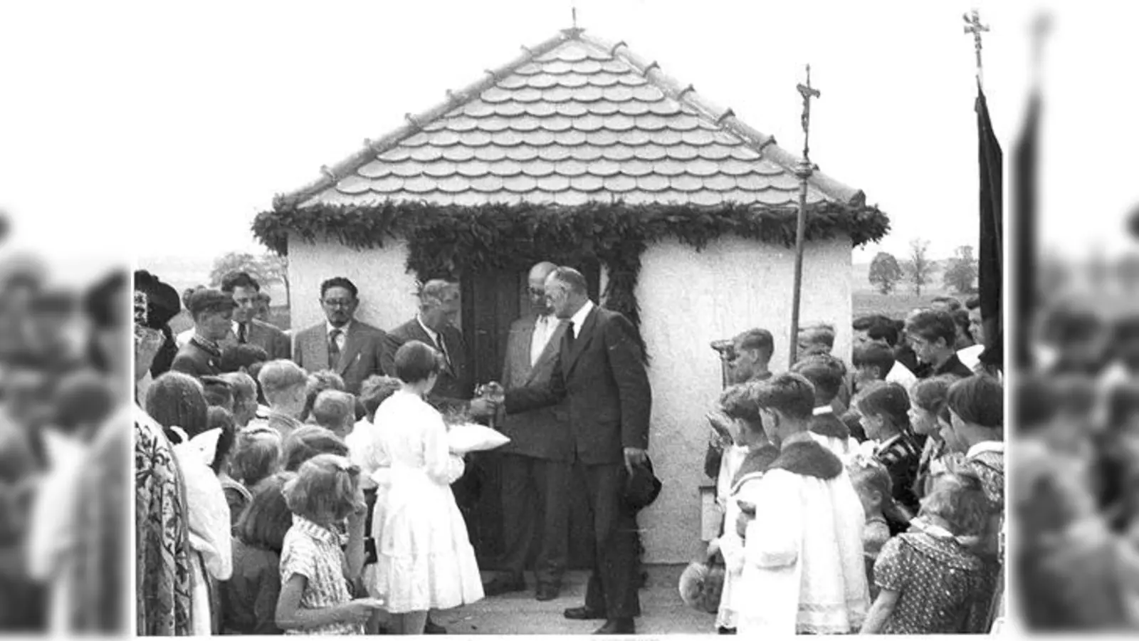 Ein großer Schritt für die Wasserversorgung: 1956 konnte zwischen Aying und Peiß ein Tiefbrunnen feierlich in Betrieb genommen werden. 	 (Foto: Gemeinde)