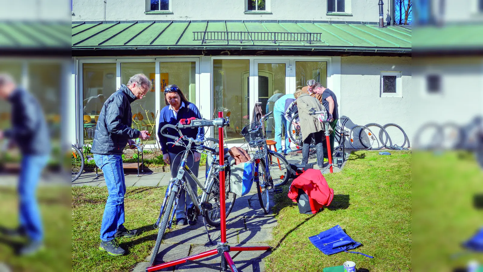 Auch eine Fahrradwerkstatt wird angeboten. (Foto: VA)