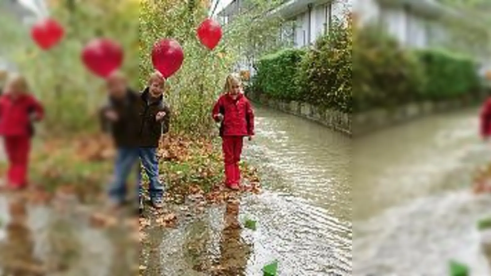 Trotz eisiger Temperaturen freuen sich die Auer Kinder über den Wasserspielplatz.	 (Foto: C. Hofmair)