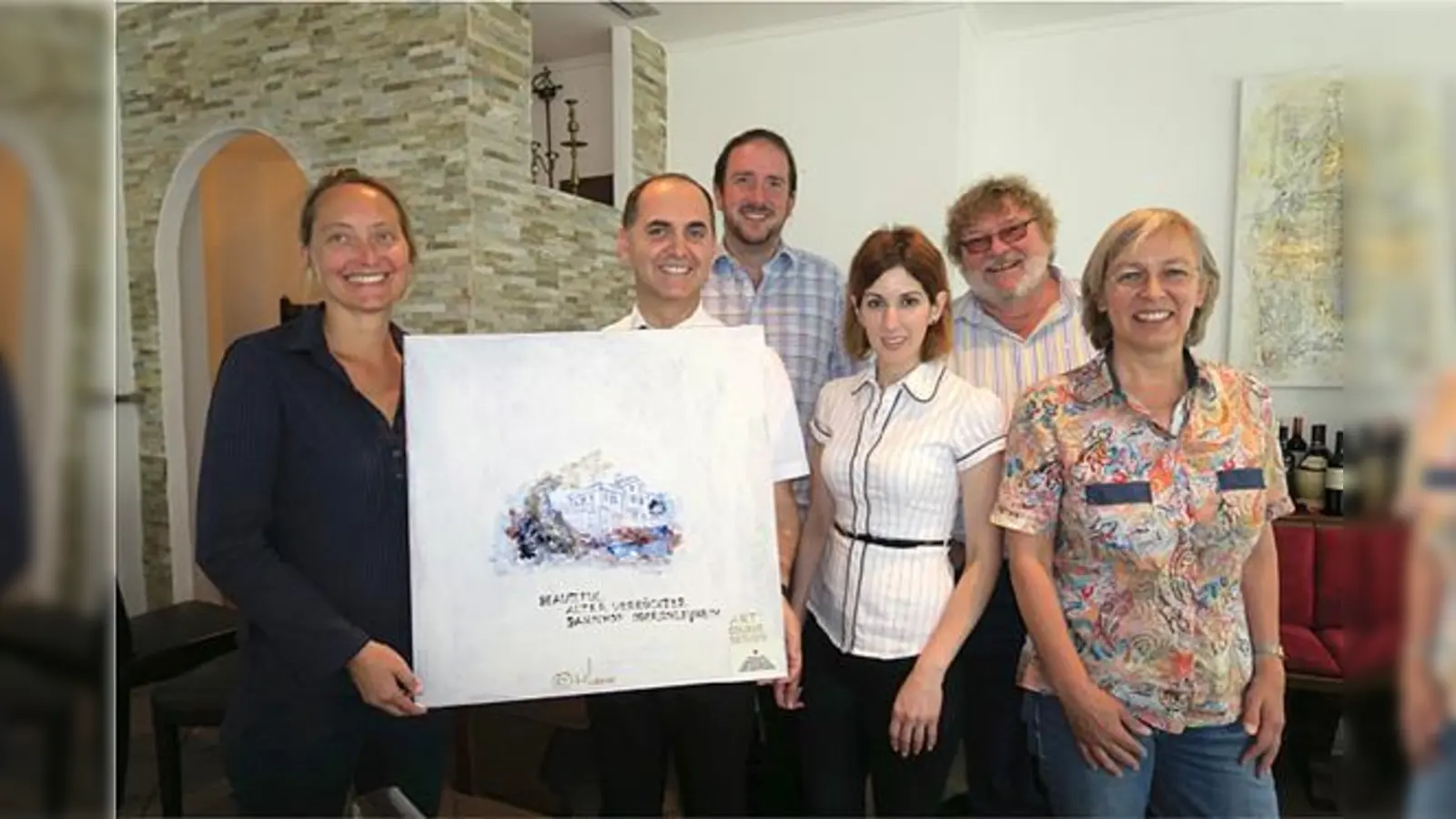Foto: Hermine Leis, Hr. Duka, VABOSH-Vorsitzender Andreas C. Hofmann (hinten), Fr. Duka, VABOSH-Vizevorsitzender Walter Klar (hinten), Geschäftsführer VABOSH-Vorsitzende Anke Schuster