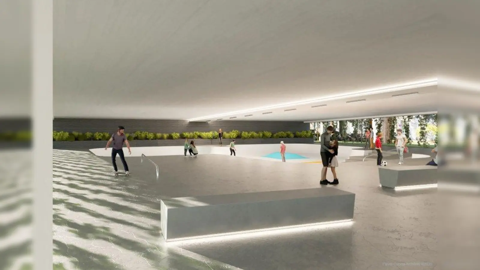 So könnte es aussehen: Das Areal unter der Donnersbergerbrücke könnte nach Ansicht von Architekt Flavio Cucina als Skatepark nutzbar gemacht werden. (Foto: Flavio Cucina)