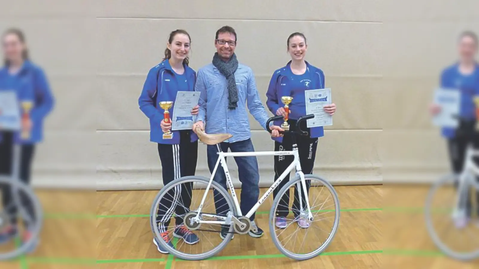 Lea Andexlinger, Trainer Michael Grädler und Pia  Seidel (von links nach rechts).	 (Foto: privat)
