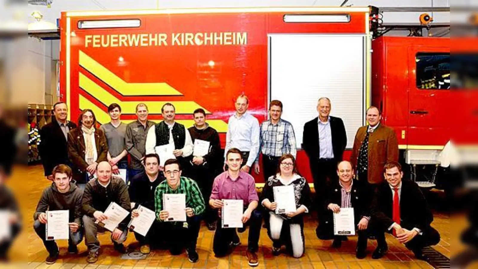 Kommandant Franz Fischer sprach von einem außergewöhnlichen Jahr 2015, vermutlich das einsatzreichste Jahr. 	 (Foto: Feuerwehr Kirchheim)