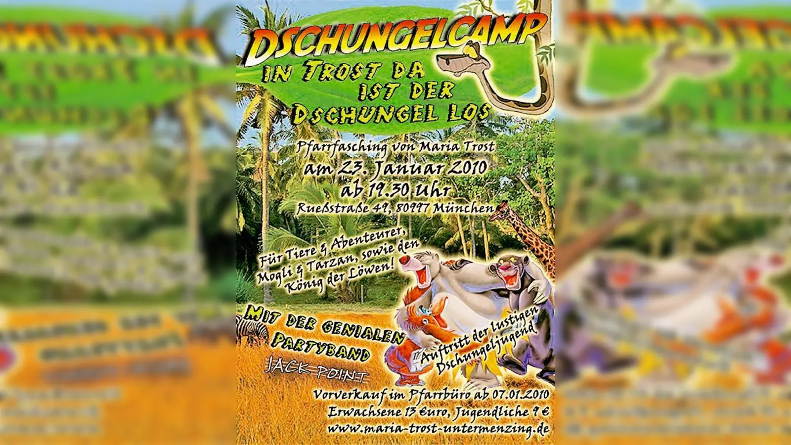 Ins »Dschungelcamp« lädt die Pfarrei Maria Trost am 23. Januar.	 (Foto: Privat)