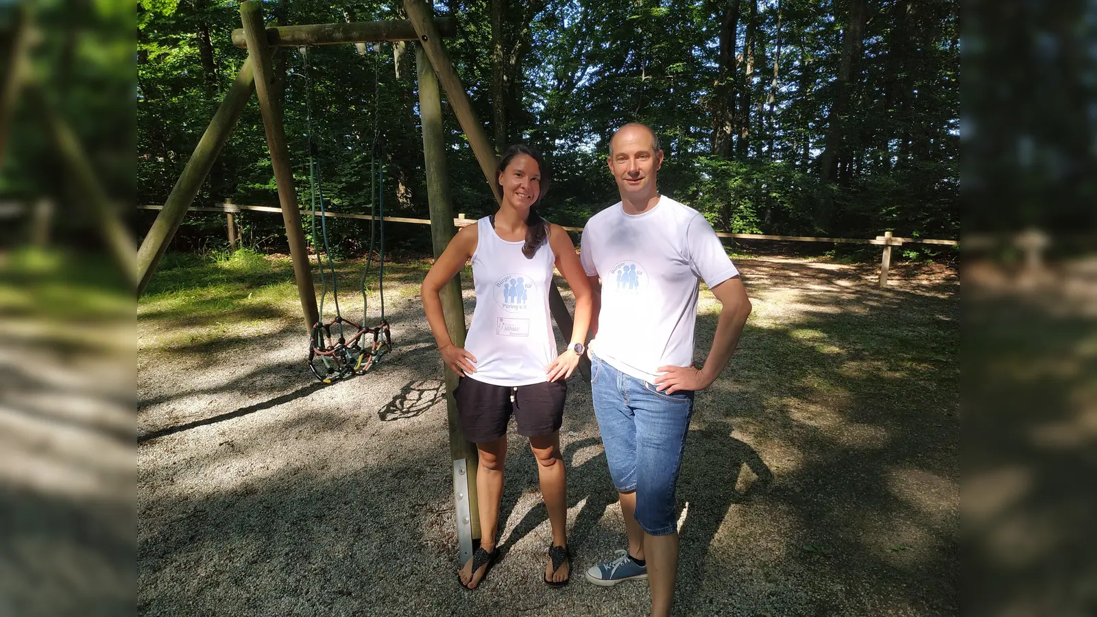 Marielle Welke und Thomas Heer-Geissllitz fordern, dass sich am Waldspielplatz endlich was tut. Dafür haben sie die Initiative „Waldspielplatz 2.0“ ins Leben gerufen.  (Foto: Stefan Dohl)