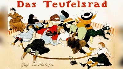 Gruß vom Oktoberfest anno dazumal.	 (F.: Stadtmuseum)