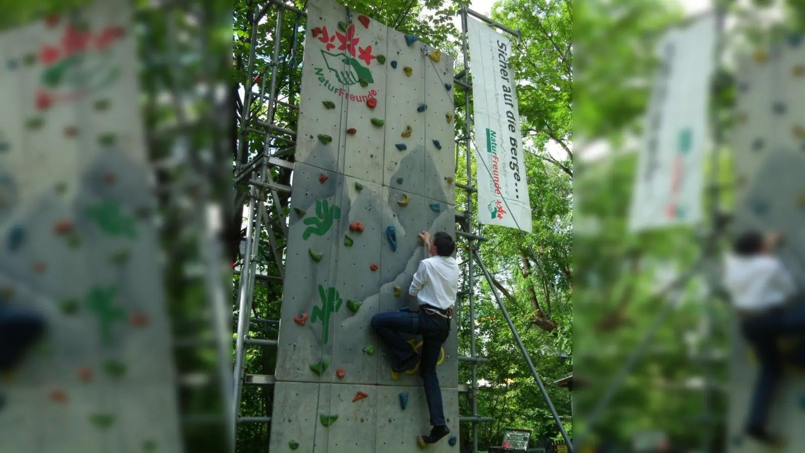 Geht regelmäßig zum Klettern: Florian von Brunn. Seit Sommer dieses Jahres gehört er zu den „NaturFreunden”. (Foto: von Brunn)