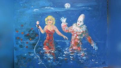 „The show must go on...” lautet der Titel dieses Werks, das in der gleichnamigen Wochenend-Ausstellung von Max Wolfgang Weber zu sehen ist. (Foto: Weber)