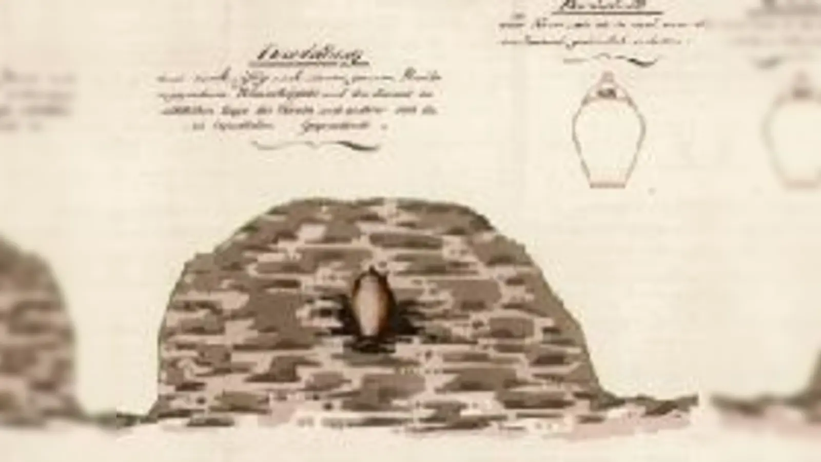 Aus den Anfängen der Denkmalpflege: ein Revierförster hat 1831 ein Gräberfeld bei Altötting  (untersucht.Foto: VA)