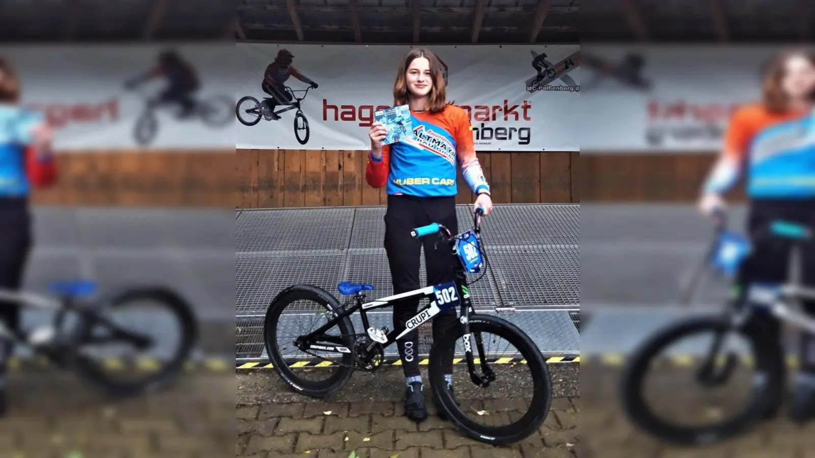 Lena Tafertshofer vom BMX-Team Peißenberg fährt auf Rang 7 bei der BMX Europameisterschaft. (Foto: BMX-Team Peißenberg)