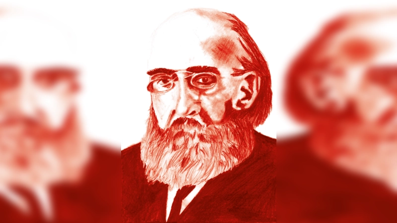 Diese Kurt-Eisner-Zeichnung von Amar Muijkic ziert Flyer und Werbeplakate zur Schülerausstellung. (Foto: VA)