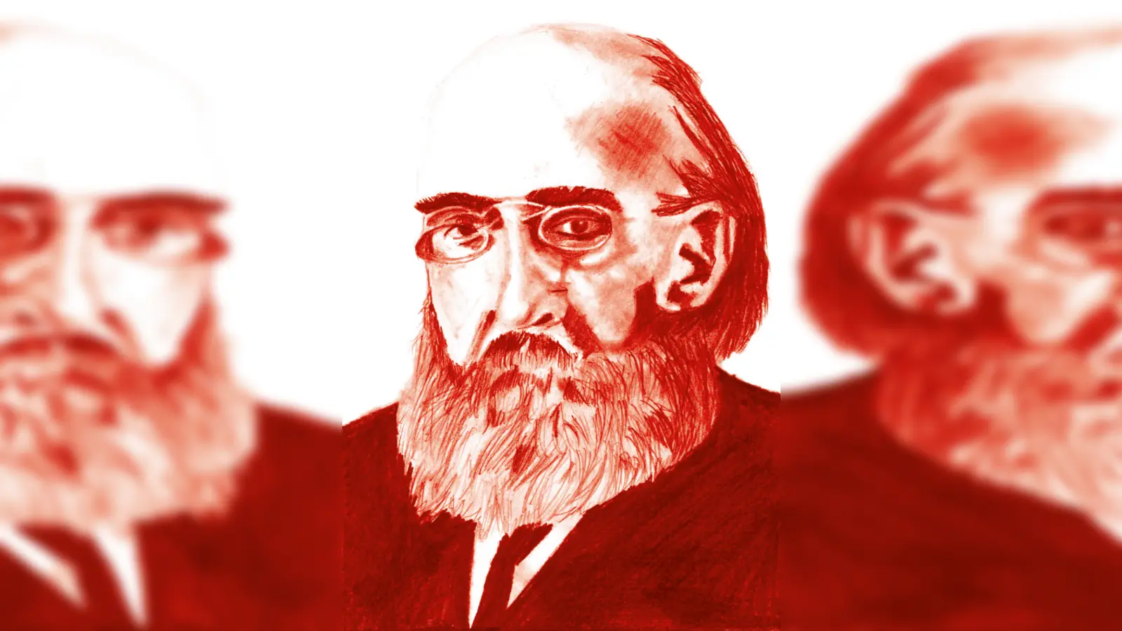 Diese Kurt-Eisner-Zeichnung von Amar Muijkic ziert Flyer und Werbeplakate zur Schülerausstellung. (Foto: VA)