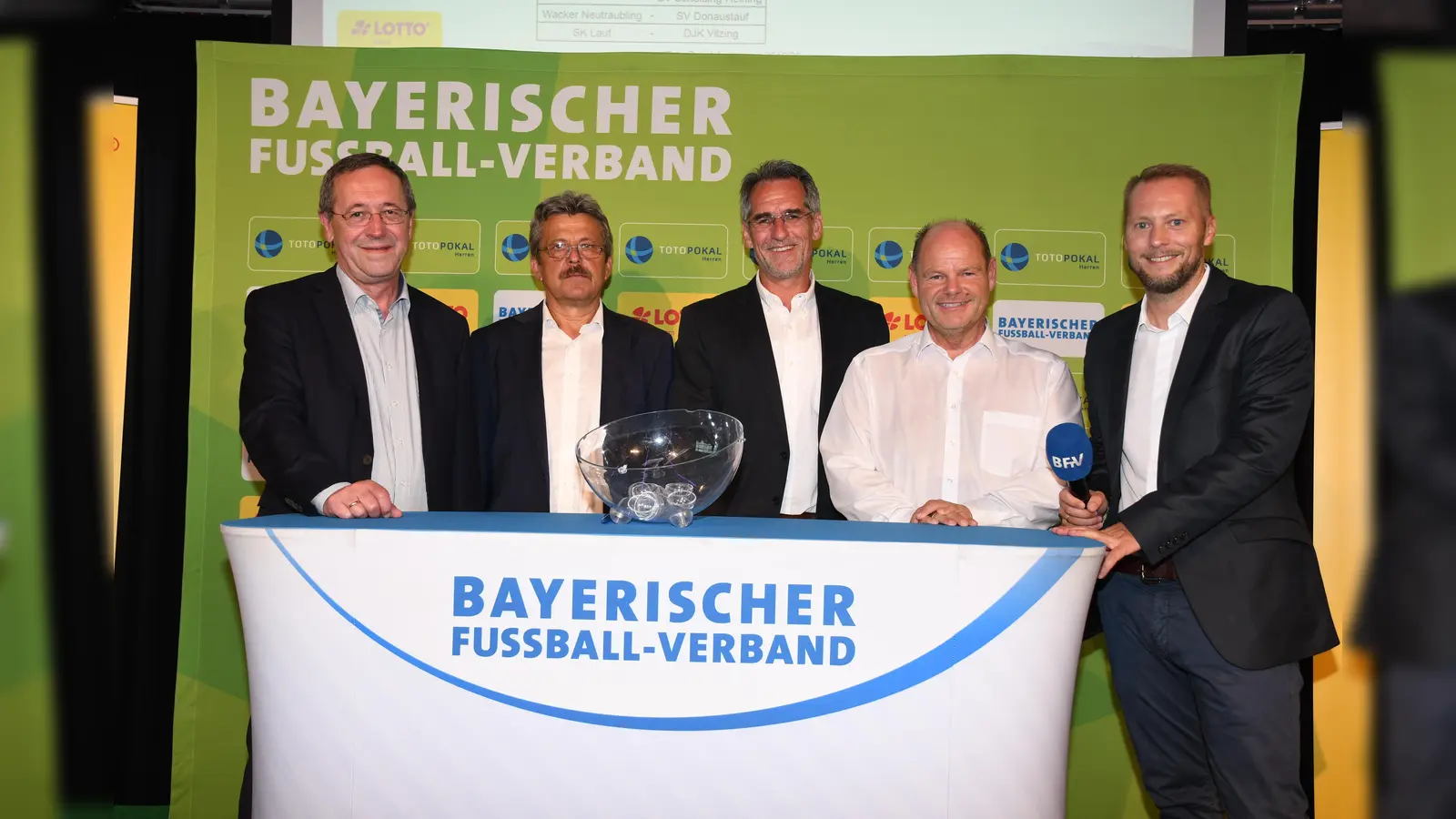 Der Bayerische Fußball-Verband (BFV) hat vor kurzem die Paarungen der 1. Hauptrunde im Toto-Pokal-Wettbewerb ausgelost. (Foto: Bayerischer Fußball–Verband e.V.)