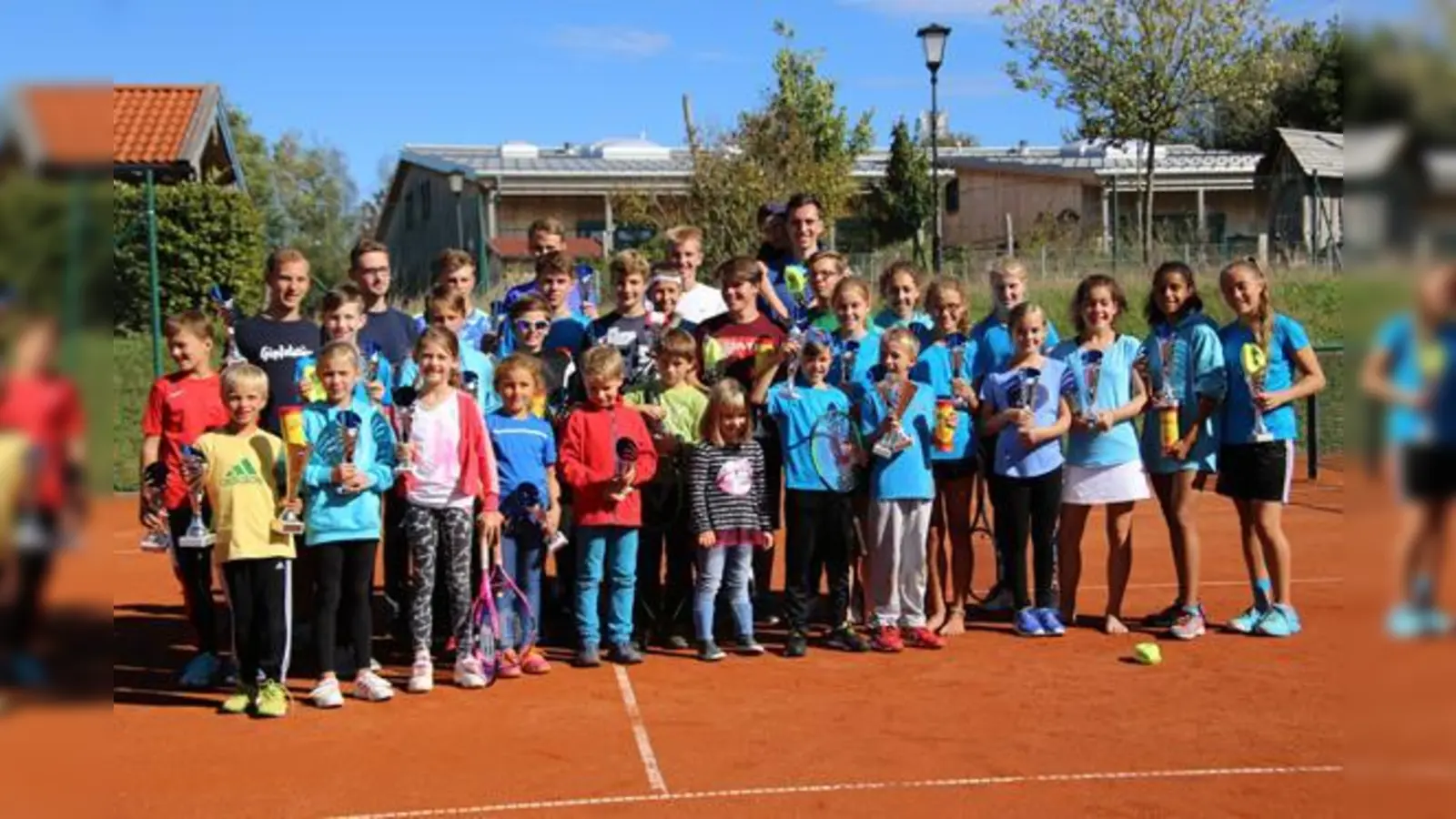 Die kleinen und großen Sieger der Jugend-Clubmeisterschaften der Tennissparte des TSV Otterfing.  (Foto: VA)