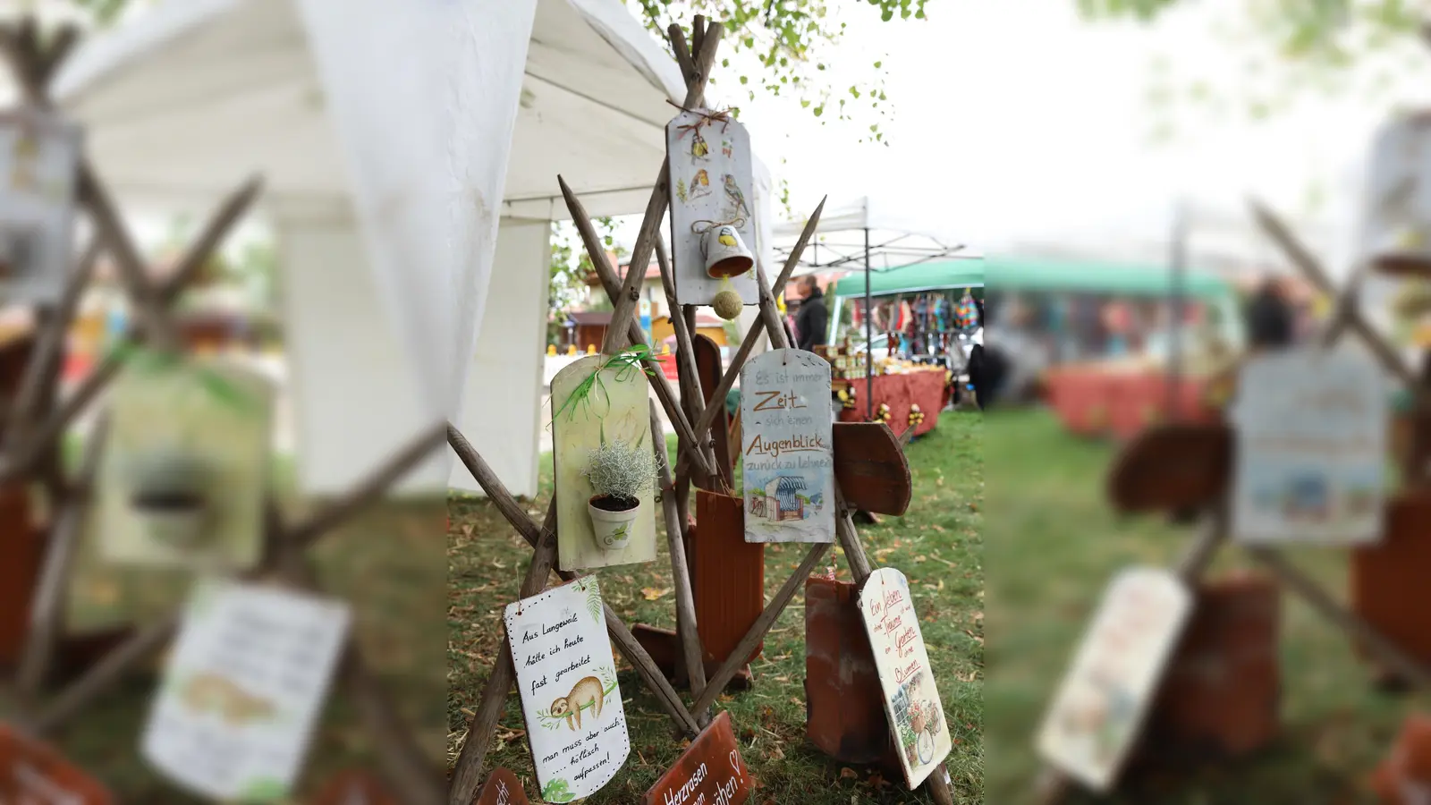 Beim Herbstmarkt der FU präsentieren Hobbykünstler ihre liebevoll gestalteten Werke. (Foto: FU Brunnthal)