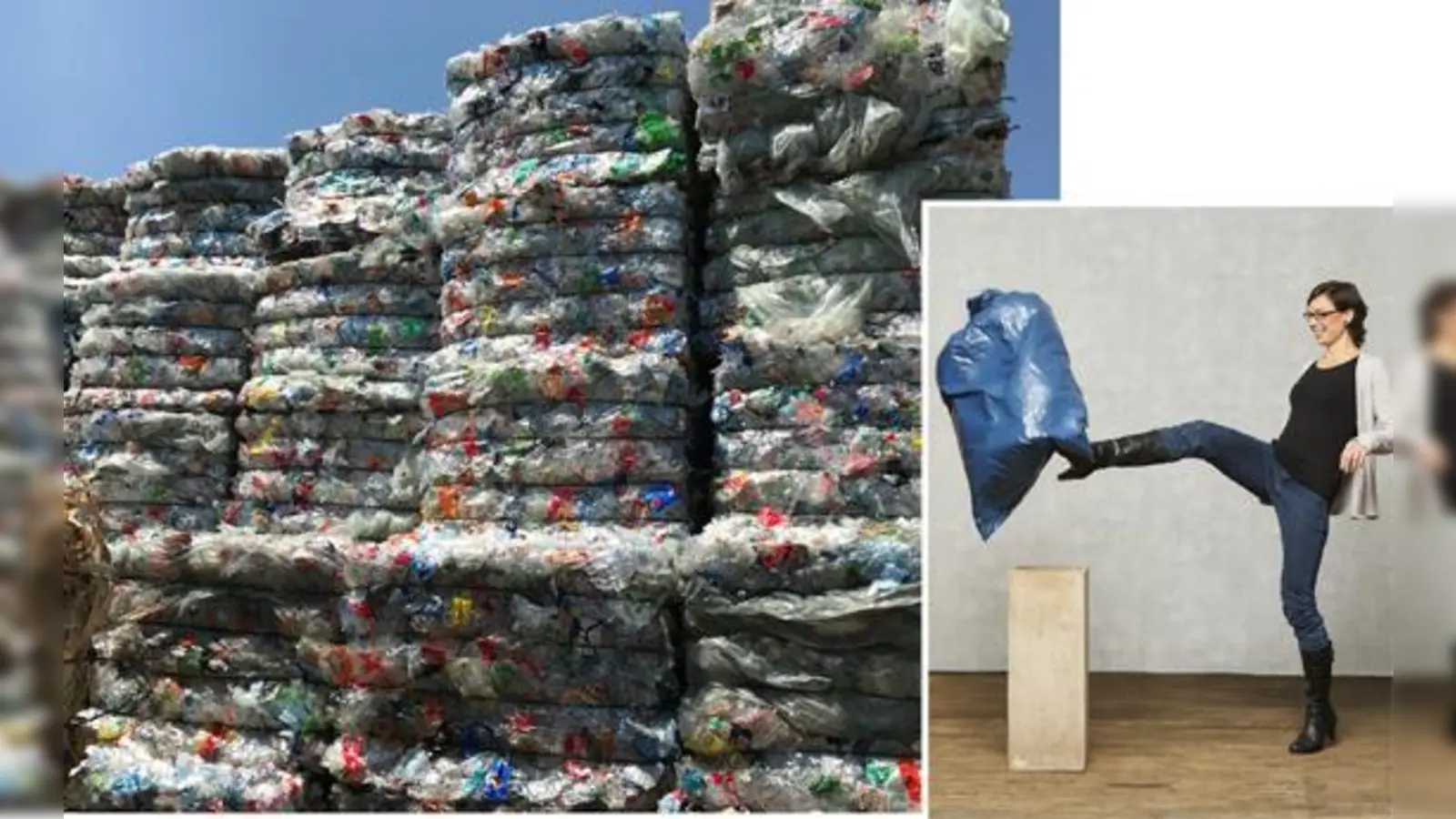 220,5 Kilo Müll pro Kopf produziert jeder Deutscher jährlich. Ein Wert der weit über den EU-Schnitt liegt. Foto klein: Weg mit dem Müll! Manuela Gaßner hat den Plastikmüll erfolgreich den Kampf angesagt.  (Foto: B. Zankl/Markus Kehl)
