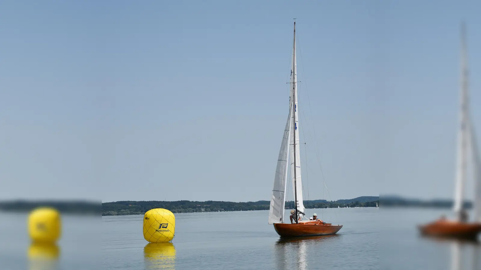 Der “Thimalus“, ein 45 nationaler Kreuzer, ist das Flaggschiff des RMDSC. Das Foto wurde beim „Blauen Band vom Ammersee” 2022 aufgenommen. (Foto: RMDSC )
