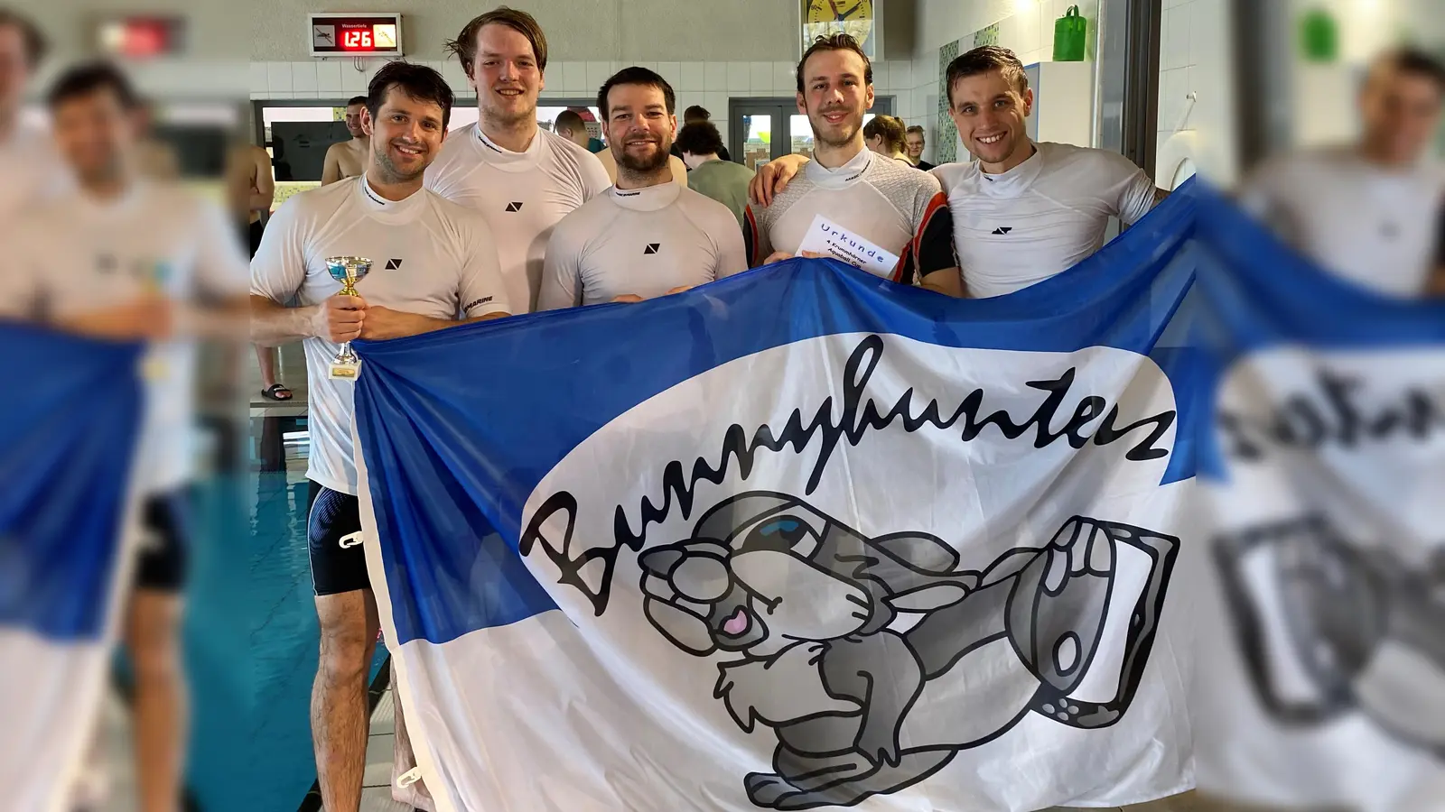 Kämpften für die erste Mannschaft: Vali Kaspar, Felix Brandl, Markus Riedl, Tobias Döring und Matthias Gattinger (v. l.). (Foto: Aquaballer Dachau)