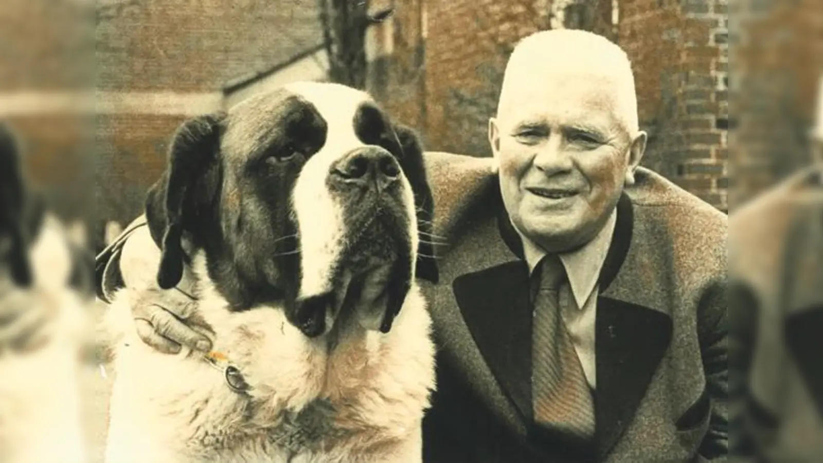 Immer treu an seiner Seite: Pfarrer Otto Steiner und sein Hund.	 (Foto: Evangeliumskirche)